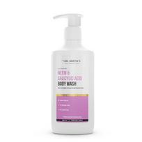 Dr. Sheth's Neem & Salicilo rūgšties kūno prausiklis nuo kūno spuogų | Antibakterinis AHA BHA kūno prausiklis | 2% pieno rūgštis | Unisex | 250 ml white