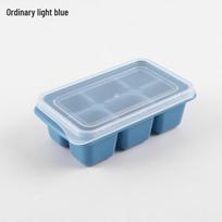 Silicone Ice Cube Tray with Lid - Easy Release Ice Mold for Freezer Standard Light Blue gray
