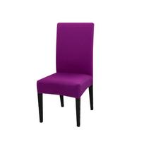 Solid Color Elastic Adjustable Chair Cover Spandex Stretch Slipcovers Chair Seat Covers Kitchen Dining Room Wedding Banquet Home 1pcs Chair Cover purple