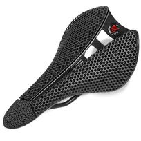 3D Printed Saddle BUCKLOS MTB Bike Seat Cushion Full Carbon Fiber Ultralight Hollow Comfortable Road Mountain Bike Saddle Parts black