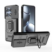 „Xiaomi 14T Pro 5G Case“ magnetinio žiedinio šarvinio fotoaparato objektyvo apsaugos „Funda For Mi 14T Mi14T Xiaomi14T 14 T Pro“ stovo laikiklio dangtelis For Xiaomi 14T Pro juoda