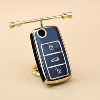 TPU Car Keys Case for Beetle/Caddy/Eos/Golf/Jetta/Polo/Scirocco/Tiguan/Touran/UP for VW Car Key Shell Remote Flip 3 Buttons juoda