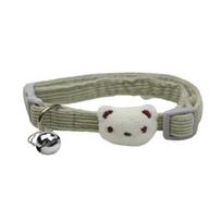 Dog Collar High Elasticity Breathable with Bells Fashion Puppy Cats Collar with Bell for Kitty armijos žalia spalva