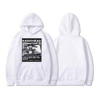 Radiohead Arctic Monkeys Hooded sweater Fashion Hoodie Tees Tops Rock Boy Camastas Hombre Hombre S white