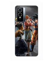 Case for Vivo Y76 5G Goku naruto Luffy one piece Dragon Ball z 3D Anime manga Maniacase juoda