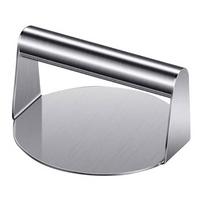 Stainless Steel Round Hamburger Meat Press Non-Stick Burger Maker Kitchen Supplies Food Tools Hamburger Steak Meat Press Plate white