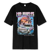 Los Angeles Vacation printing Men Tshirt Oversized Loose Clothes Street Cotton T Shirts Fashion T-Shirts S