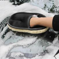 1 vnt. Automobilio plovimo pirštinės Sutirštintos Pliušinės Automobilio Valymo Pirštinės Vaškavimas Poliravimas Automobilio Valymo Priemonės Pliušiniai Skudurėliai Indų Pirštinė Valymo Įrankis juoda