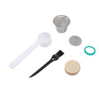 Coffee Capsule Filter Paper Set Reusable Easy Cleaning Stainless Steel Coffee Pods with 100pcs L gray