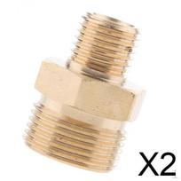 2x Aukšto slėgio plovimo mašinos pasukamas žalvarinis žarnos jungties adapteris jungtis elektrinis įrankis beige