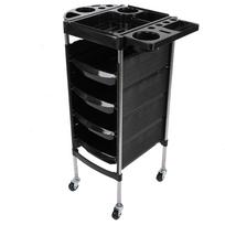 Hairdressing Trolley 5 Layers Lightweight Storage Trolley for Hair Salon Barber Shop black