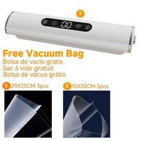 1PC Professional  Vacuum Sealer for Food Vacuumor for Products Kitchen Sealing Machine Cuisine Packaging Plastic Bag Sealant EU Plug white