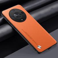 Prabangus PU odinis dėklas, skirtas Honor Magic 6 Lite 5G, galinis dangtelis, matinis silikonas, pilnai apsaugotas telefono dėklas, skirtas Honor X9B Magic6 Lite For Honor X9B oranžinė