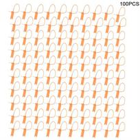 100Pcs Disposable Cable Zip Ties Anti Theft Self Locking Tie Suitcase Shoes Bag Label Tag(Orange ) oranžinė