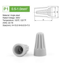 50PCS Colorful Electrical Insulated Crimp Twist Terminal Quick Wire Connector Nut Spring End Cap Connection 50PCS