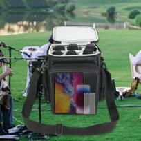 Mic Bag Microphone Storage Portable with Shoulder Strap Carrying Case Travel