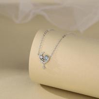 Fantasy Star Moon Planet Necklace for Female Minority Design Sense, Advanced Sense, Fashion Collar Chain