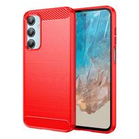 Samsung Galaxy M35 5G dėklas, skirtas Samsung M35 Cover 6,6 colio anglies pluošto smūgiams atsparus silikoninis buferis, skirtas Samsung Galaxy M35 For M35 raudona
