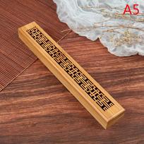 Bamboo Wooden Incense Stick Holder Burning Joss Insence Box Burner Ash Catcher