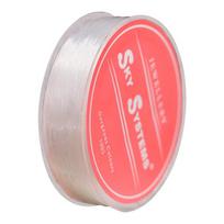 SKY Crystal Clear Elastic Cord, Round, White, 0.5-1.0mm 0.7mm/70m skaidri