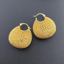 24K Gold-Plated Blue Earrings: Elegant, Versatile, and Fashionable beige