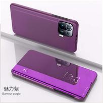 Veidrodinis atverčiamas telefono dėklas, skirtas POCO F6 M6 X6 F5 X5 X3 X4 Pro 5G X3 NFC X4 F4 GT Odinis dėklas, skirtas POCO M4 M3 Pro For POCO X3 (Pro) violetinė