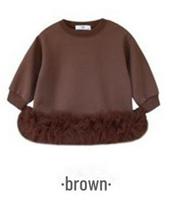 Girls' Plus Velvet Long-Sleeve Mesh Petal Sweatshirt - 2025 Autumn/Winter Collection Size 9: 95-100cm