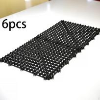 6 Pieces Interlocking Floor Tiles Non Slip Splicing Mats 12.6x12.6  Mat Shower for