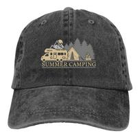 Washed Men's Baseball Cap Summer Camping Trucker Snapback Caps Dad Hat Camper Camping Golf Hats Adjustable juoda