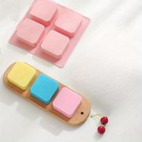 4 lizdų muilo forma DIY rankų darbo muilo forma silikoninė kepimo forma tortų kepimui aromaterapijai ryžių pyrago forma įrankis rožinė
