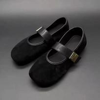 2024 Selling New Women's Designer Shoes Ballet Pumps Flats Comfortable Imitation Suede Fashion Slip-On Womens Loafers Zapatilla 35 juoda
