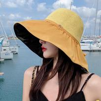 Vasarinė kepurė Moteriška UV apsauga Didelis kraštas Apsauga nuo saulės Kelionės Lauke Kvėpuojanti Apsauga nuo saulės Kepurė nuo saulės Plona average size beige