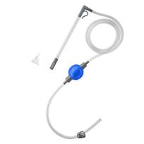 Akvariumo vandens keitimo rinkinys 4 reguliuojamo srauto apsauginio tinklelio dizaino dulkių siurblys vandeniui nuleisti 1.9m (Blue) white