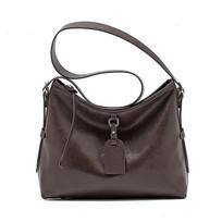 Cowhide Bag Lazy Style Tote Bag Large-capacity Genuine Leather Commuting Single-shoulder Crossbody Bag šokoladas