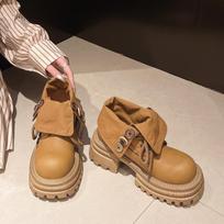 Camel retro platform Martin boots women's 2025 new British style autumn and winter explosion heightening Maillard boots 35 kupranugaris