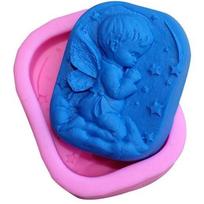 Angelų berniukų muilas Rankų darbo muilo forma Silikoninė torto ledo modeliavimo priemonė Konditerijos menas Dekoratyvinės muilo formos blue