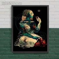 Poster Seni Bumi, Jupiter, Neptunus, Venus Abstrak Planet Antropomorfik Cetakan Astrologi Sihir Seni Dinding Dekorasi Rumah No Frame 21*30cm