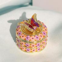 Vintage Jewelry Box Trinket Collectible Ornament Keepsake Case for Necklaces Rings