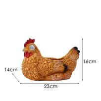 Simulated Hen Succulent Flower Pots Garden Lawn Landscaping Decoration Outdoor Solar Lamp Resin Ornaments