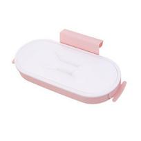 Portable Trash Bag Plastic Bracket Kitchen Cabinet Door Basket Hanging Trash Can ???Wall-Mounted Kitchen Organzier ? rožinė