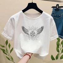 Supernatural Winchester Bros T Shirt Women summer streetwear T-Shirts top Hip Hop woUnisex T-Shirts Casual O-neck ladies T-shirt L