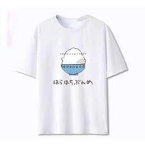 Kawaii Pretty Derby Printed Tsrhit Japan Anime Fans ACG Cos Graphic T Shirt Summer Causal Modal White Black T-shirt Streetwear L
