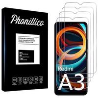 Tempered Glass for Xiaomi Redmi A3 [Pack 4] Screen Protector Film Phonillico® skaidri
