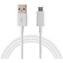 Baltas USB įkroviklio laidas [Suderinamas su Huawei P7-P8-P8LITE-P8LITE2017-P9LITE-P10LITE-PSMART] Micro USB prievadas 1 metras [Phonillico®]