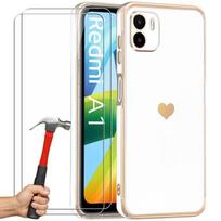 Case for Xiaomi Redmi A1 - White - Heart Pattern - Shockproof - Scratch-resistant - Slim