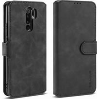 Case - Xiaomi - Redmi 9 - Wallet case - Optimal protection - Black - Retro