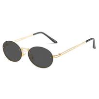 Sunglasses Women'S Tide Trimming Transparent Ocean Gradual Change Tea Pink Sunglasses Women'S Rimless Glasses New product