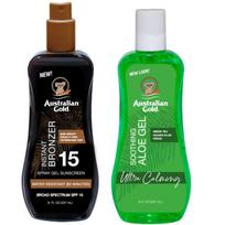 Australian Gold spray gel with bronzer SPF15 + Aloe after sunbathing