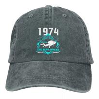 Washed Men's Baseball Cap 1974 Born Trucker Snapback Cowboy Caps Dad Hat Dive Scuba Diving Golf Hats Adjustable black