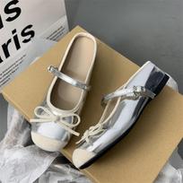 Bow ballet style inner heightening bag head half slippers women's outer wear spring and summer 2025 new satin-faced single shoes 35 sidabras
